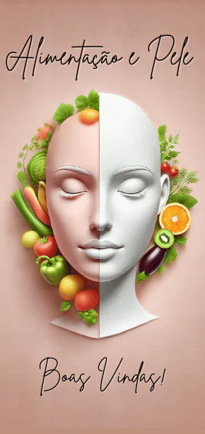 alimentação e pele